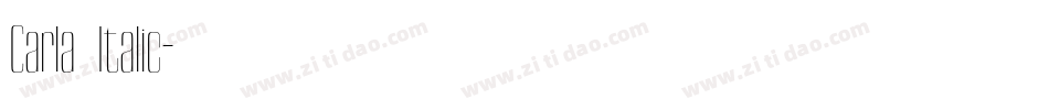Carla Italic字体转换
